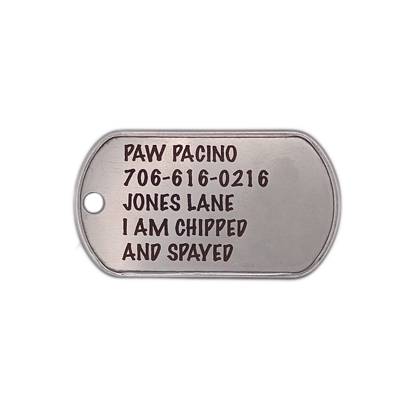 Laser Engraved Military Dog Tag Pet Tag