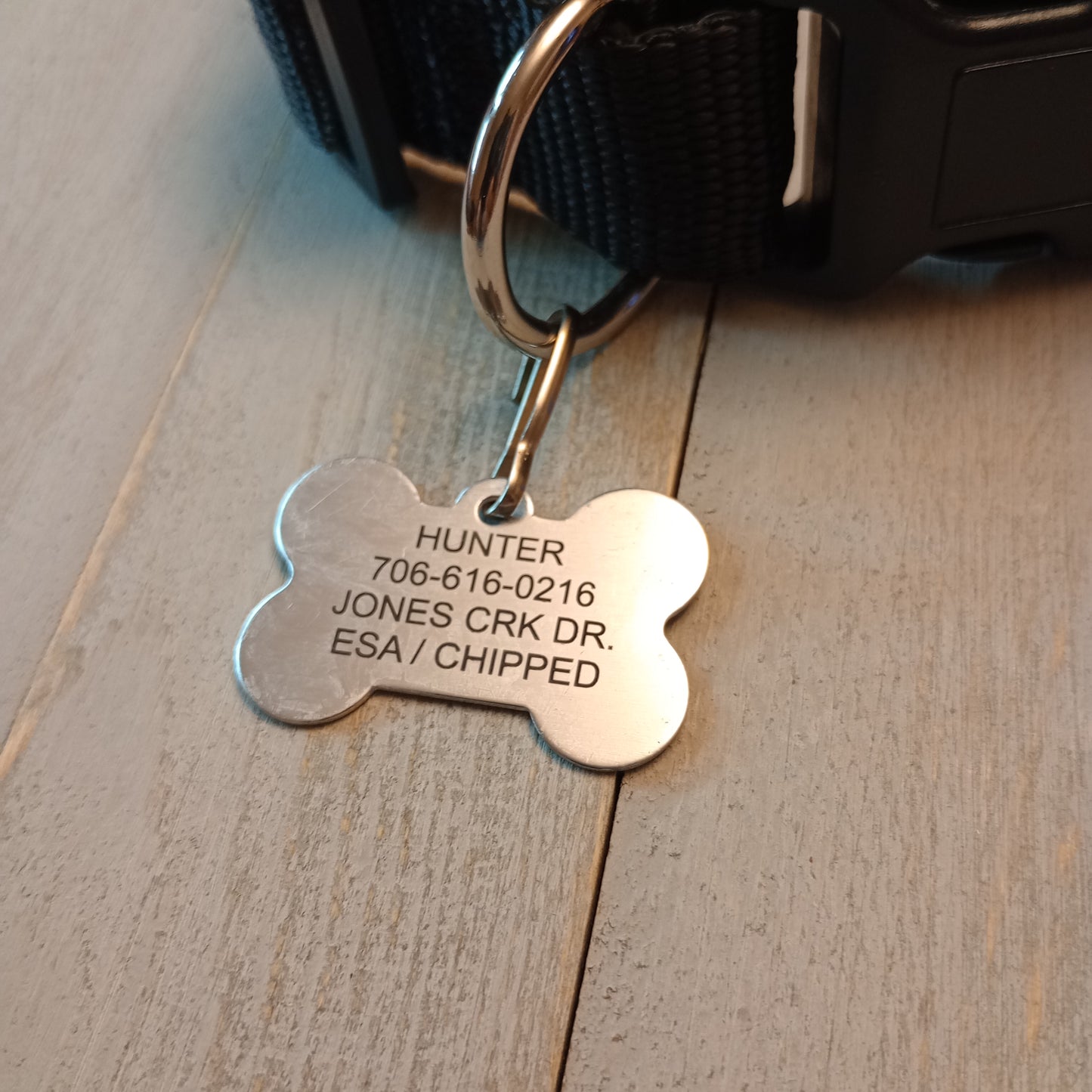 Brown Camo Bone Shaped Pet Tag