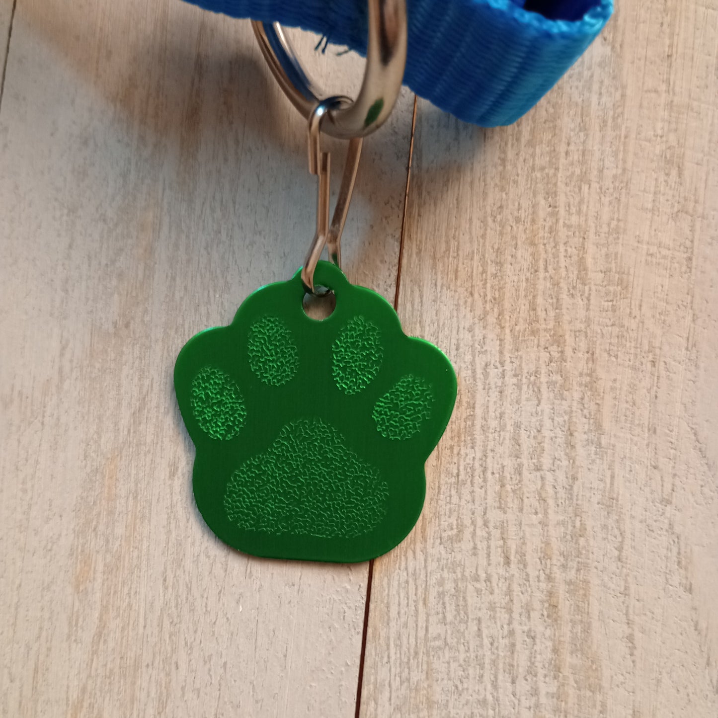 Green Large Paw Pet Tag (1.4 inch)