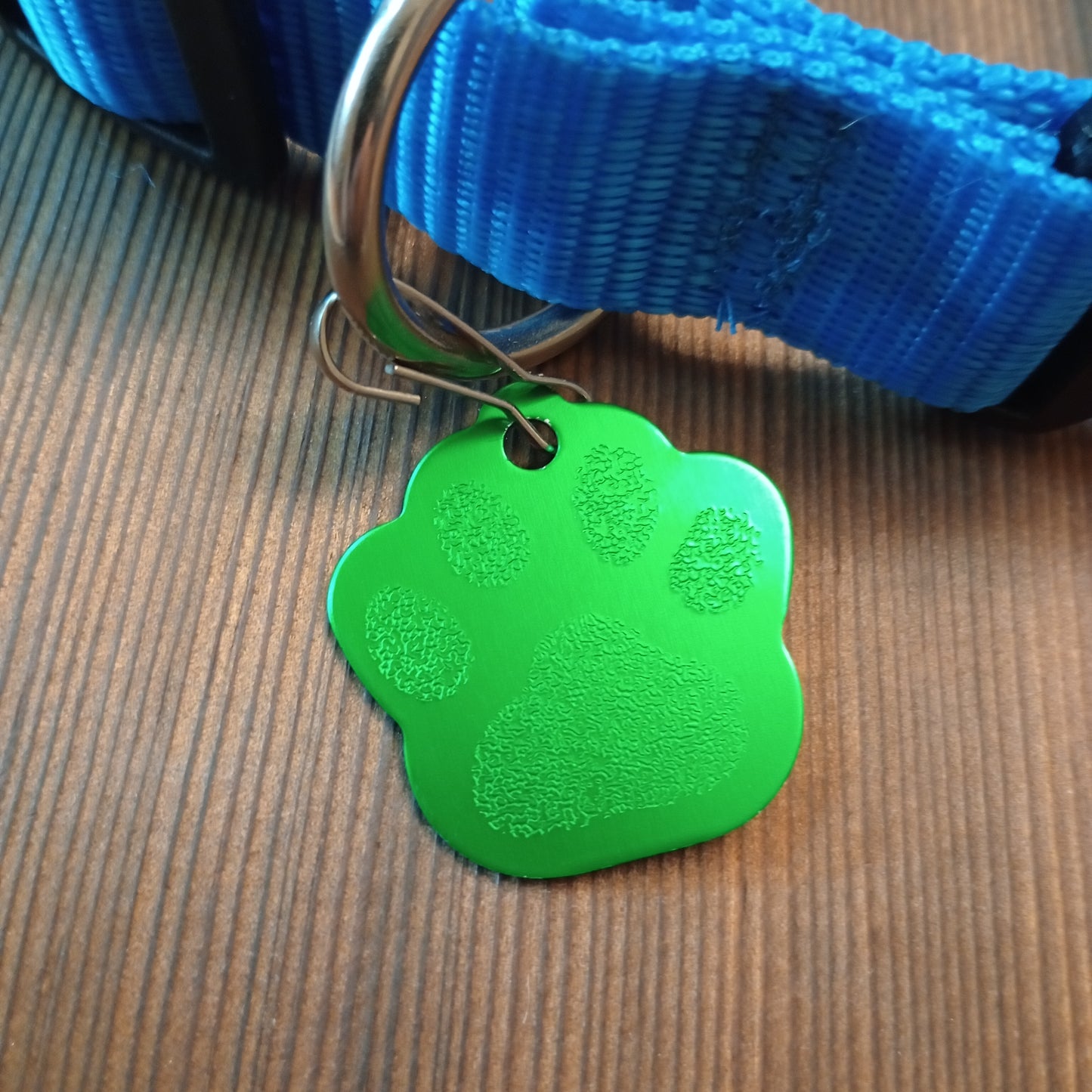 Green Large Paw Pet Tag (1.4 inch)