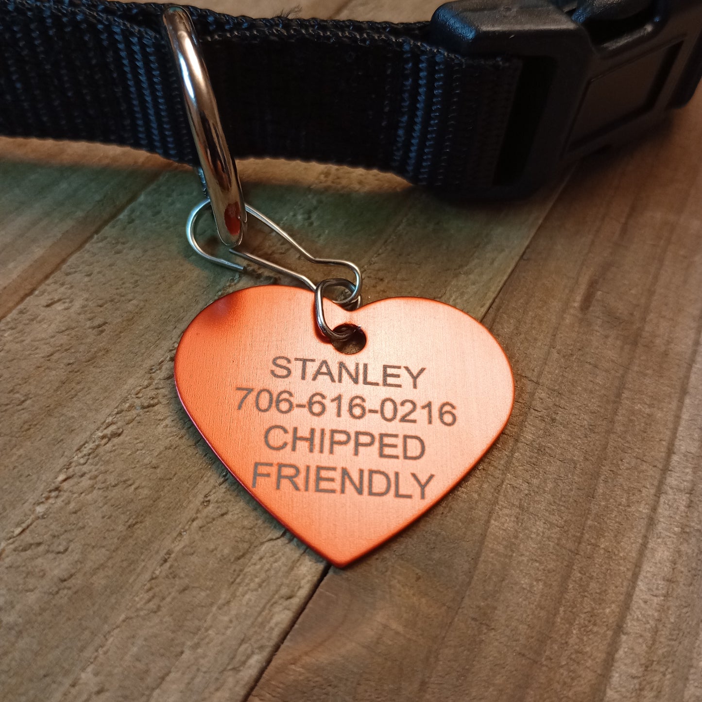 Red Heart Shaped Pet Tag