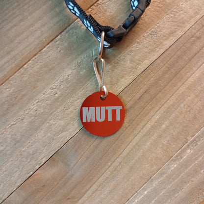 Red Round Pet Tag