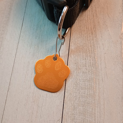 Yellow Large Paw Pet Tag (1.4 inch)