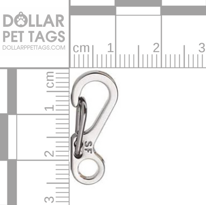 Silver Colored SF Spring Clip Carabiner